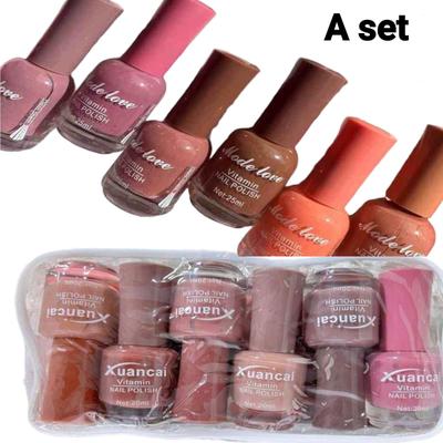 Nude Nail Polish - Pack Of 6
