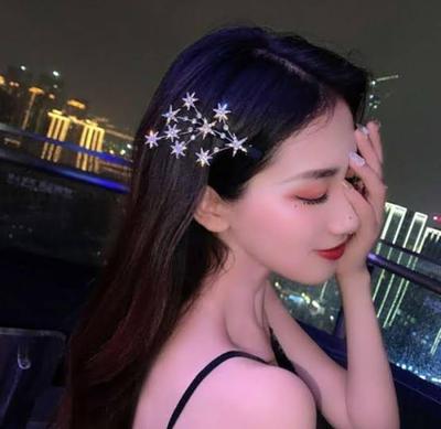 Modern Design Gold Plated Artificial Stones Hair Pin