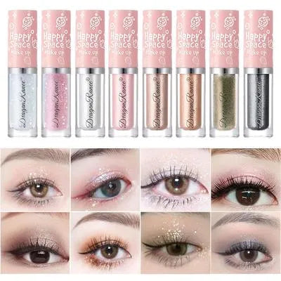 8 Pcs Pack In Multicolor Dragon Ranee Liquid Glitter Eyeshadow, High Pigmented Texture